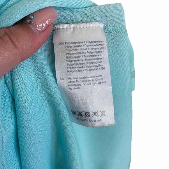 Helly Hansen Small Top Aqua Short Sleeve FLAWED Lightweight Breathable - Picture 3 of 12